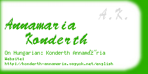 annamaria konderth business card